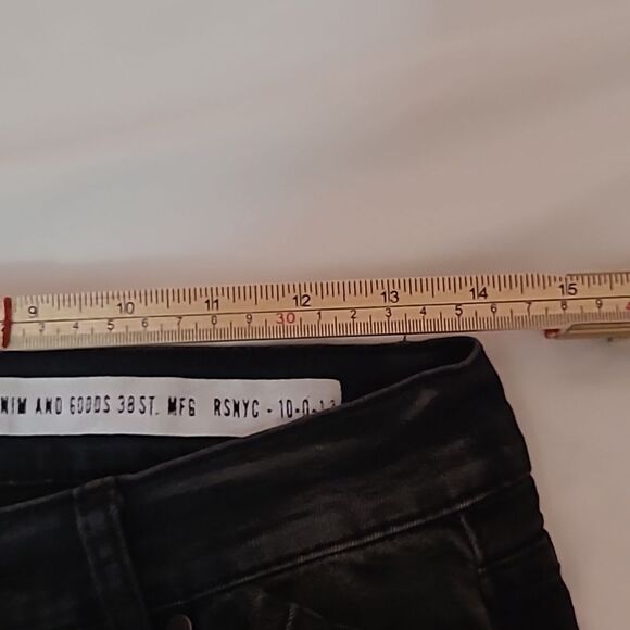 Reason supply co Ribbed Distressed Mulberry Moto Jeans Slim Fit Size 28 x 30 - Picture 6 of 12